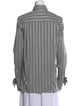 Victoria Victoria Beckham Striped Long Sleeve Button-Up Top