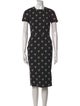 Victoria Beckham Floral Print Midi Length Dress