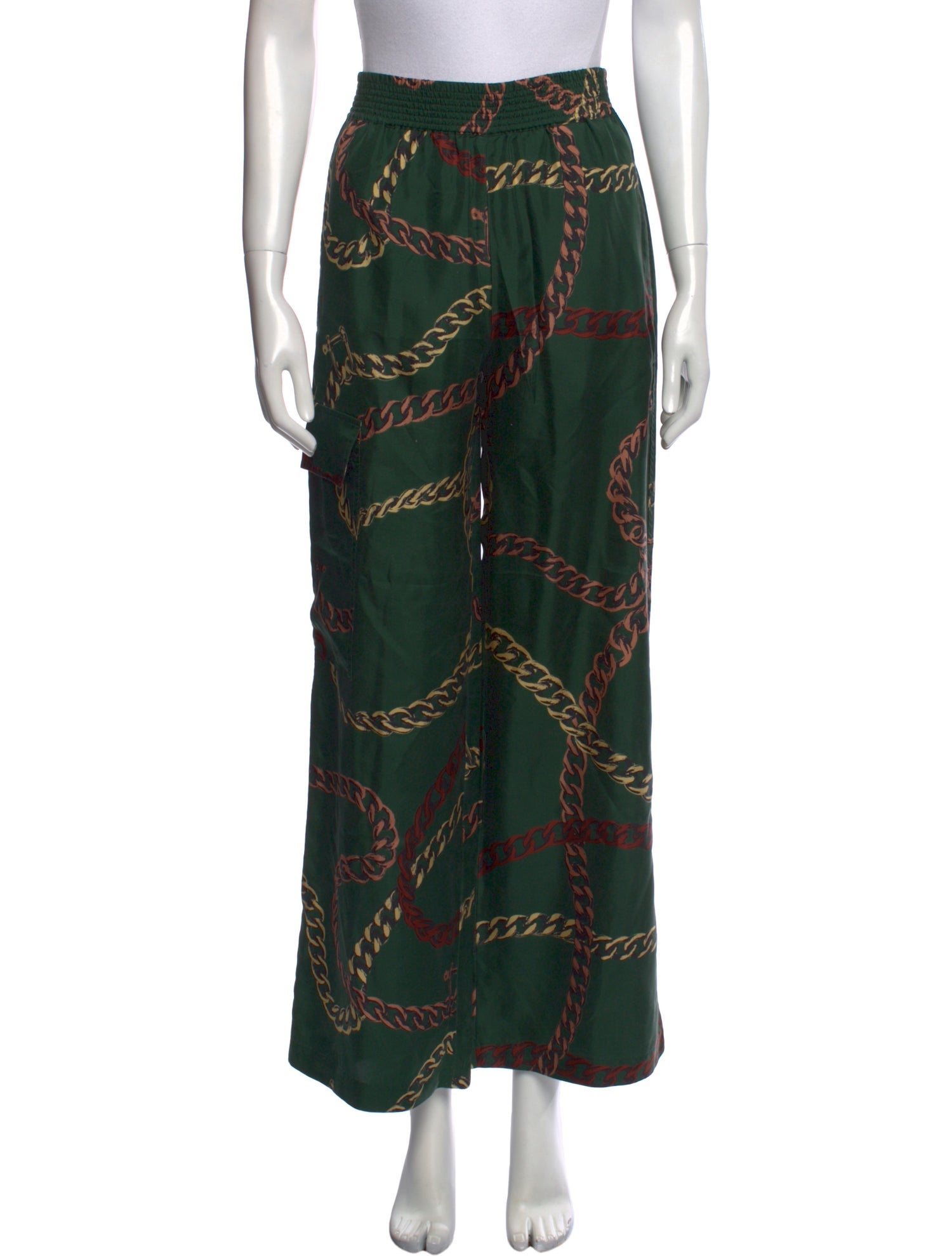 Victoria Beckham Silk Wide Leg Pants