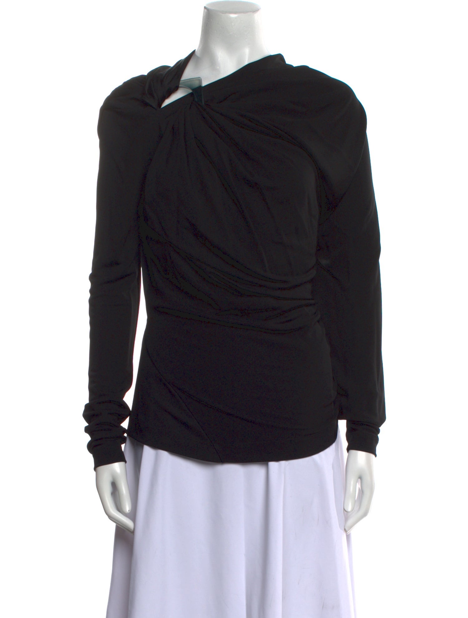 Victoria Beckham Cowl Neck Long Sleeve Top