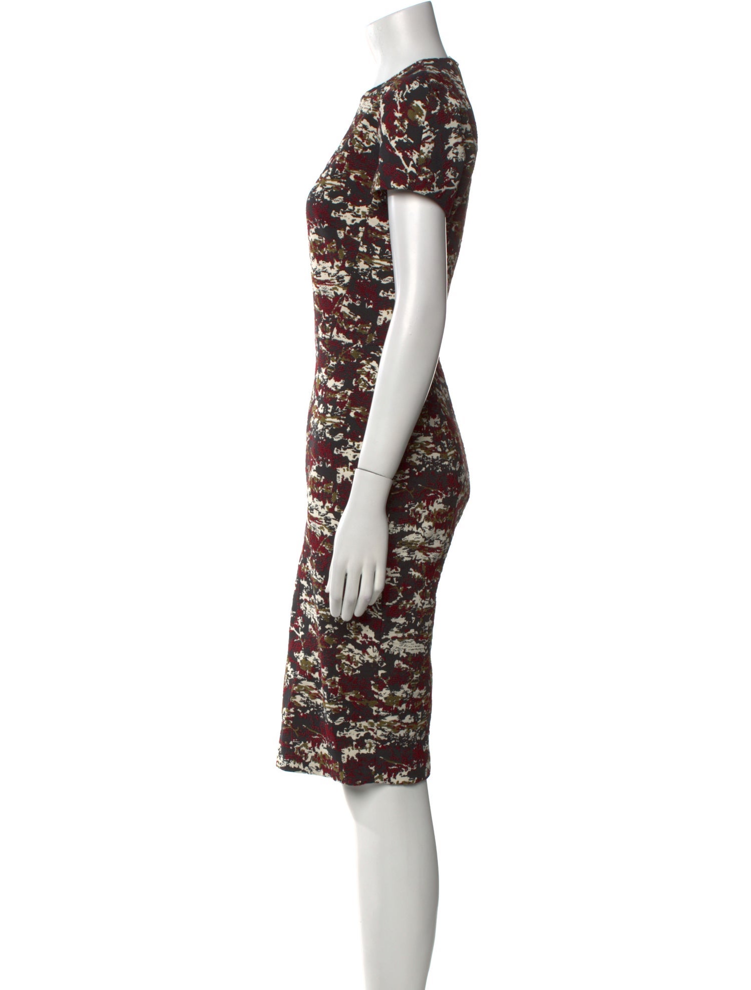 Victoria Beckham Floral Print Midi Length Dress