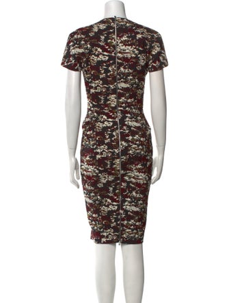 Victoria Beckham Floral Print Midi Length Dress