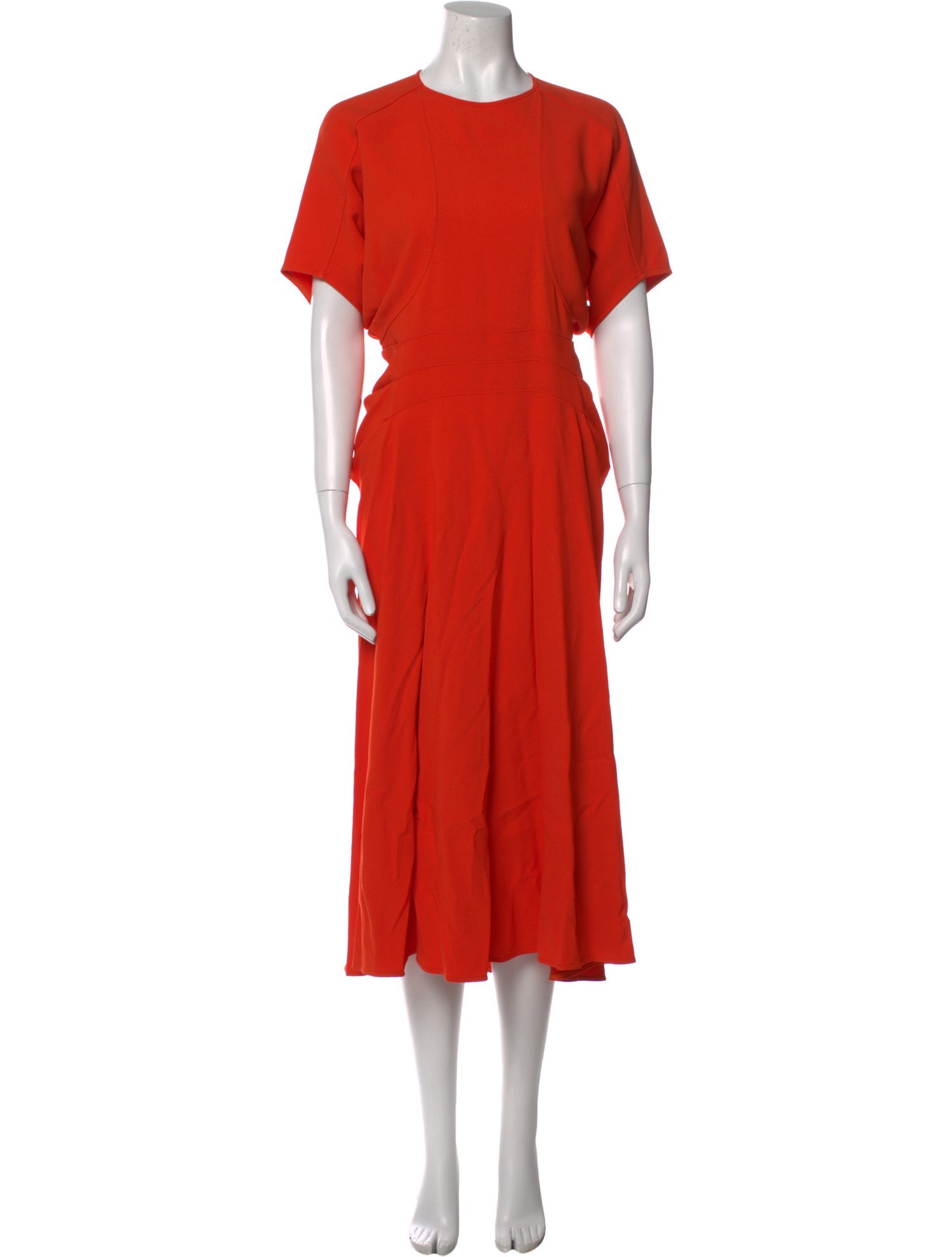 Victoria Beckham Crew Neck Midi Length Dress w/ Tags