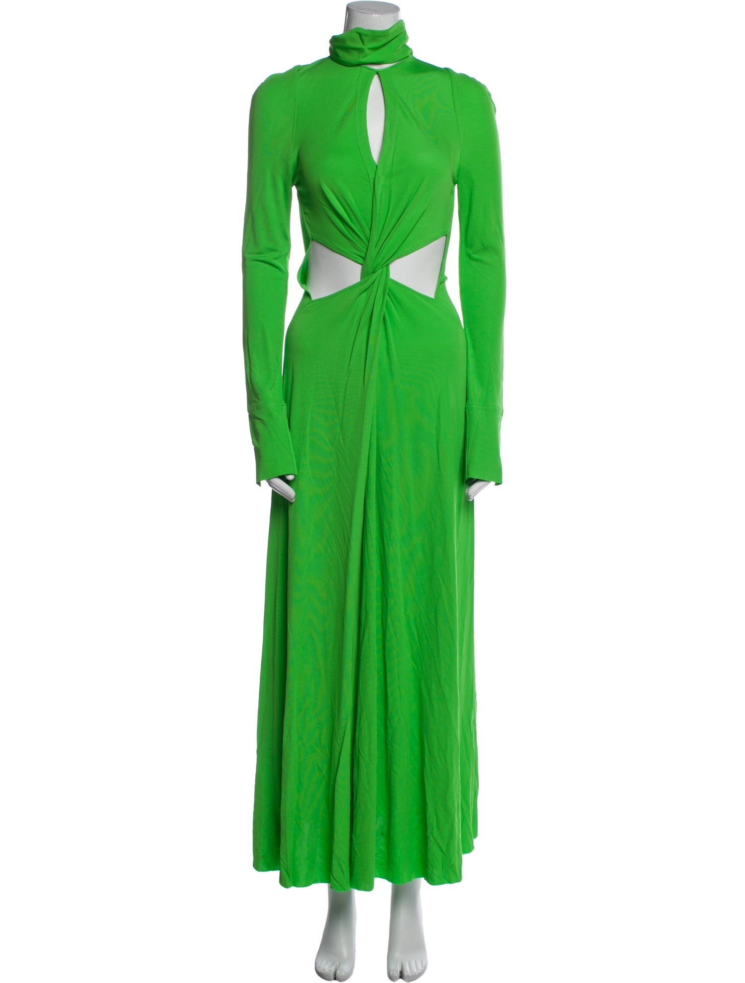 Victoria Beckham Mock Neck Long Dress