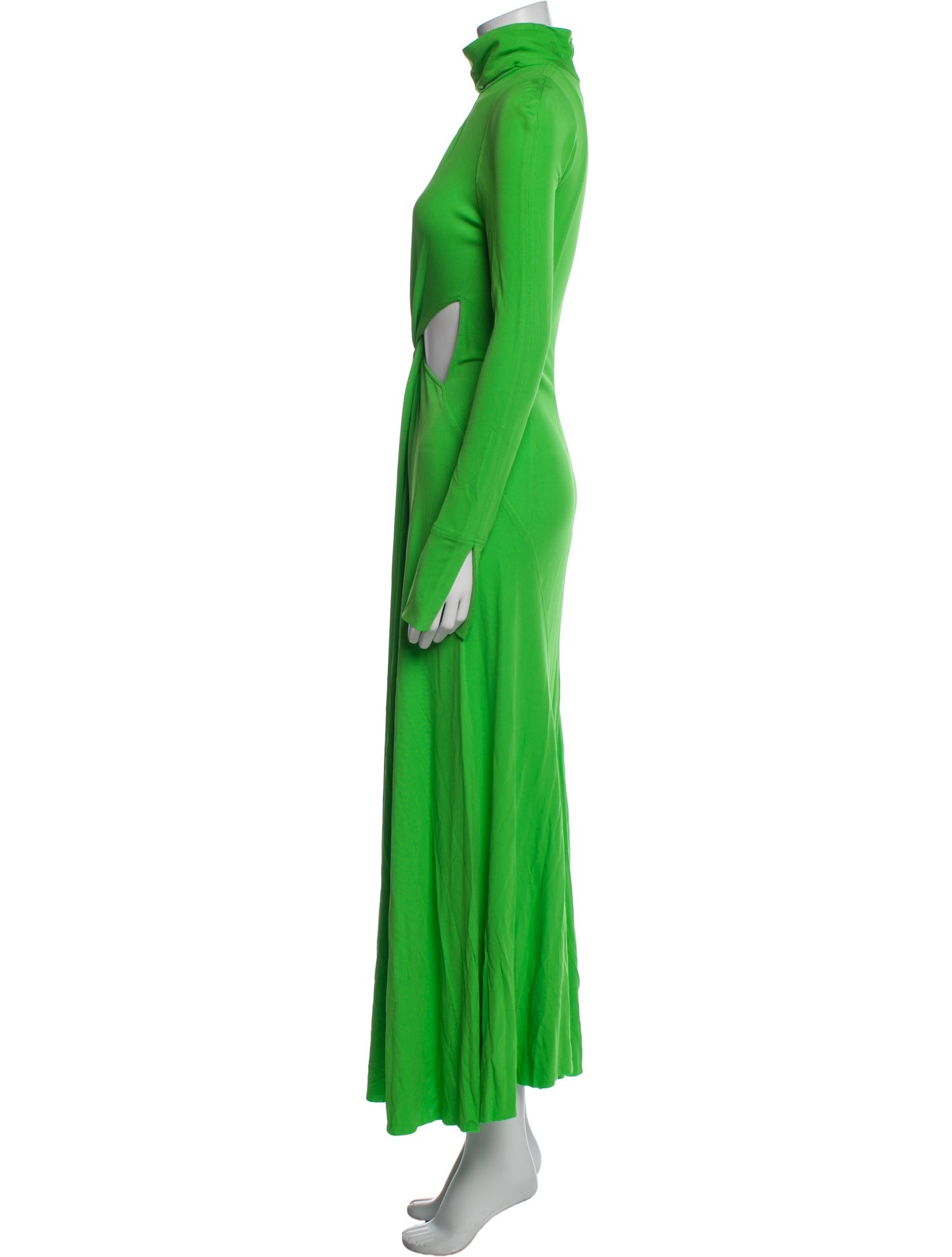 Victoria Beckham Mock Neck Long Dress