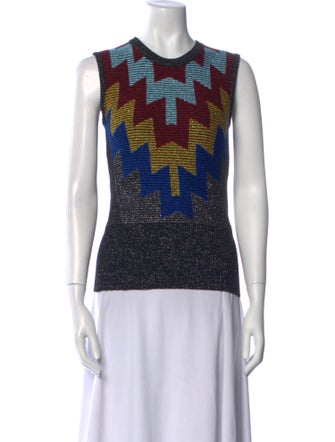 Victoria Beckham Merino Wool Printed Top