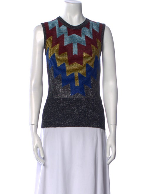 Victoria Beckham Merino Wool Printed Top