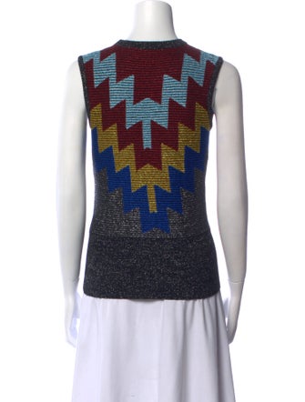 Victoria Beckham Merino Wool Printed Top