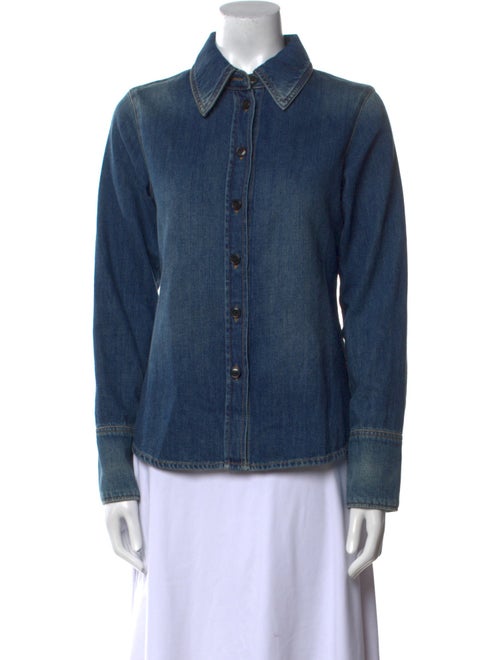 Victoria Beckham Long Sleeve Button-Up Top