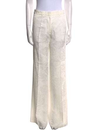 Victoria Beckham Floral Print Wide Leg Pants