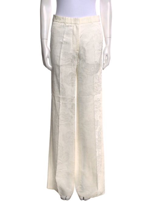 Victoria Beckham Floral Print Wide Leg Pants
