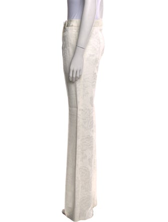 Victoria Beckham Floral Print Wide Leg Pants