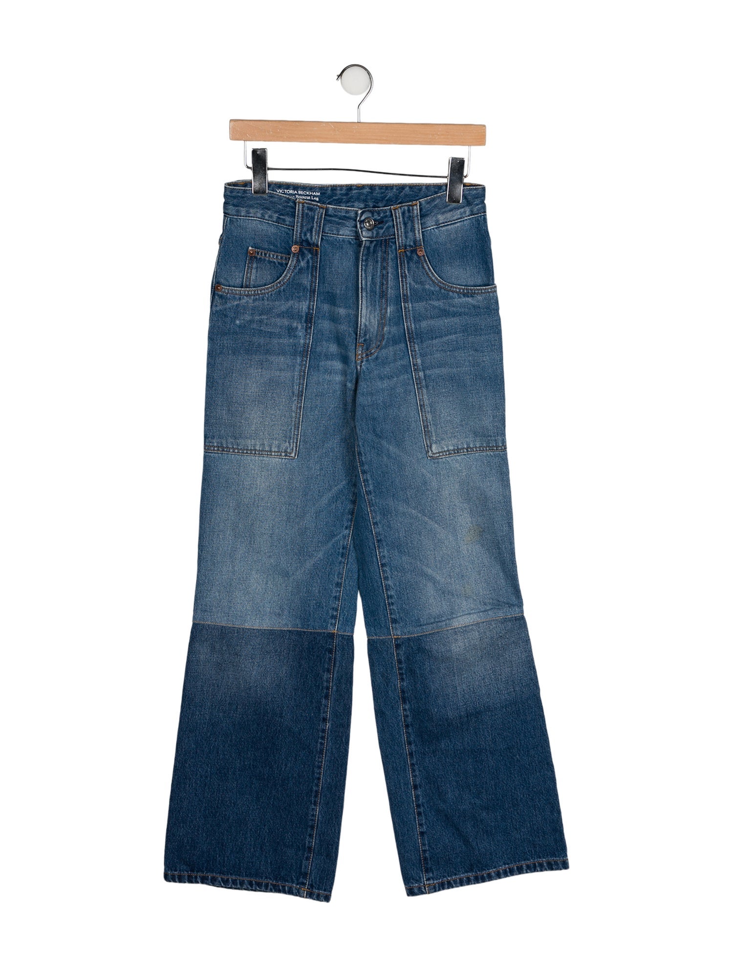 Victoria Beckham Mid-Rise Wide Leg Jeans