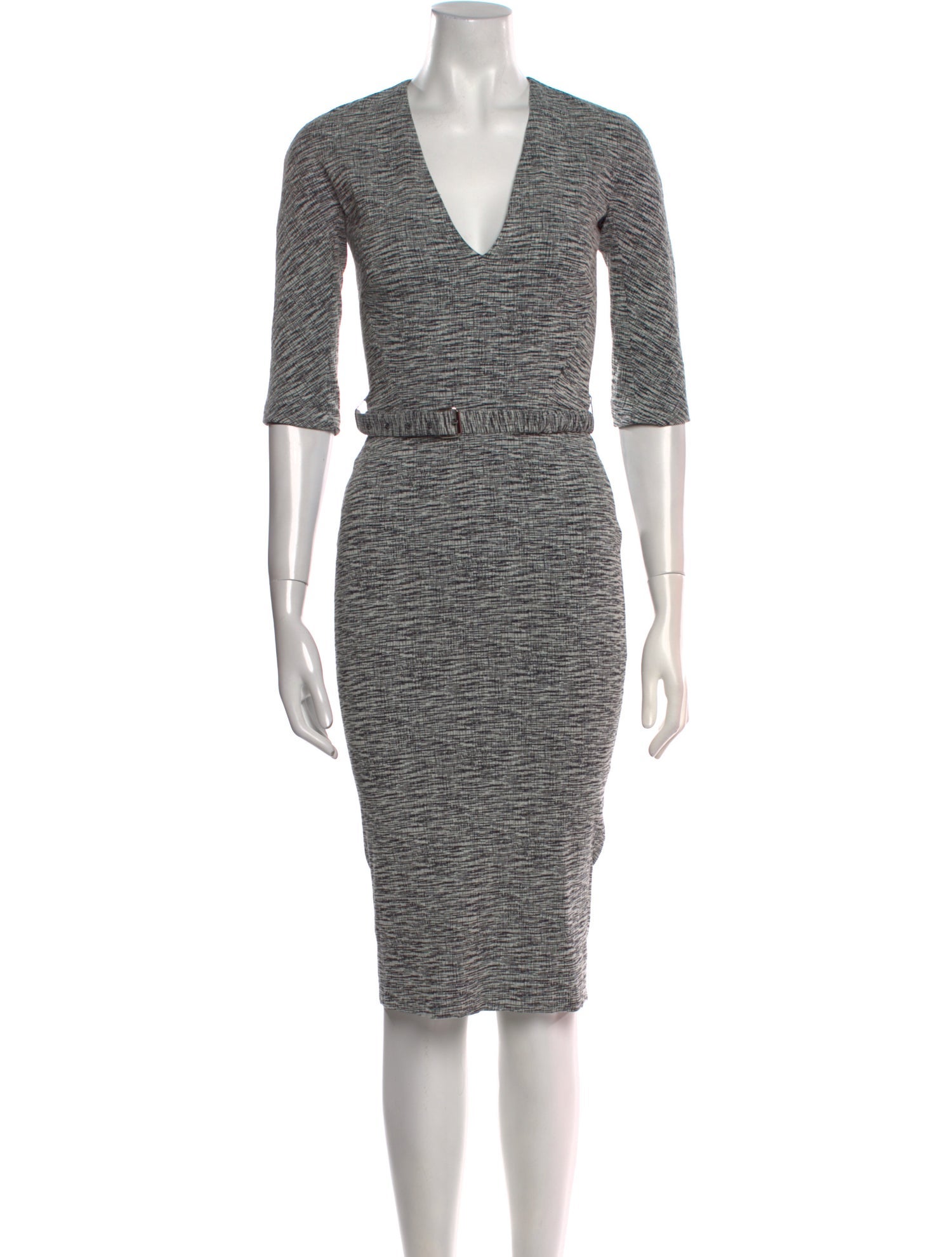 Victoria Beckham V-Neck Midi Length Dress