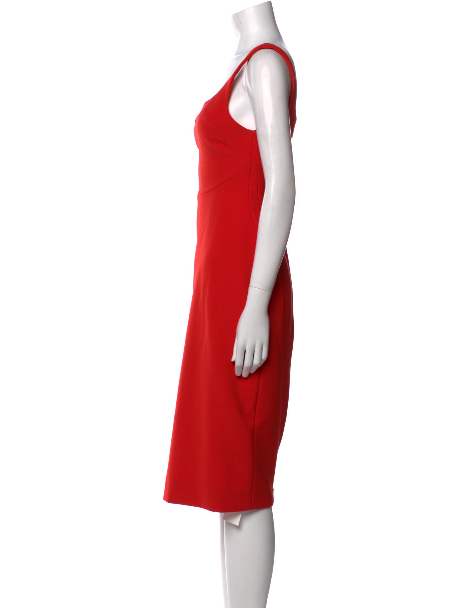 Victoria Beckham Square Neckline Midi Length Dress