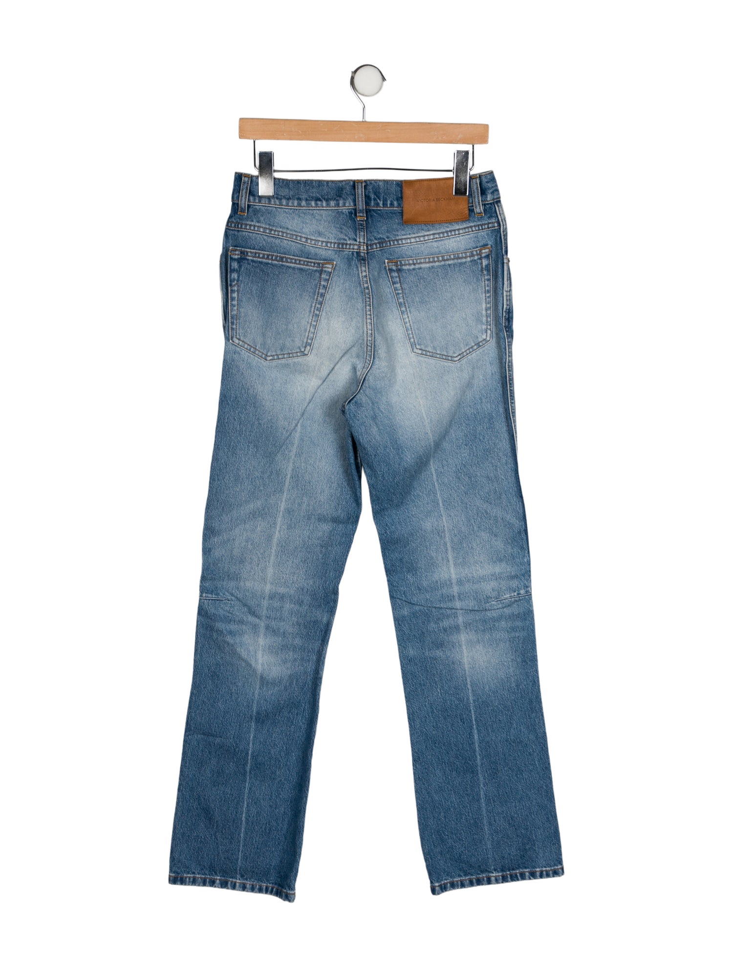 Victoria Beckham Mid-Rise Wide Leg Jeans