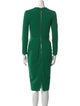 Victoria Beckham Virgin Wool Midi Length Dress
