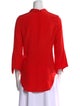 Victoria Beckham V-Neck Three-Quarter Sleeve Blouse