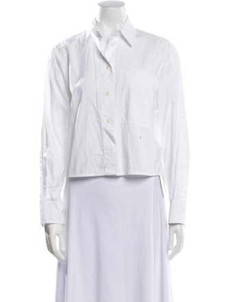 Victoria Beckham Long Sleeve Button-Up Top