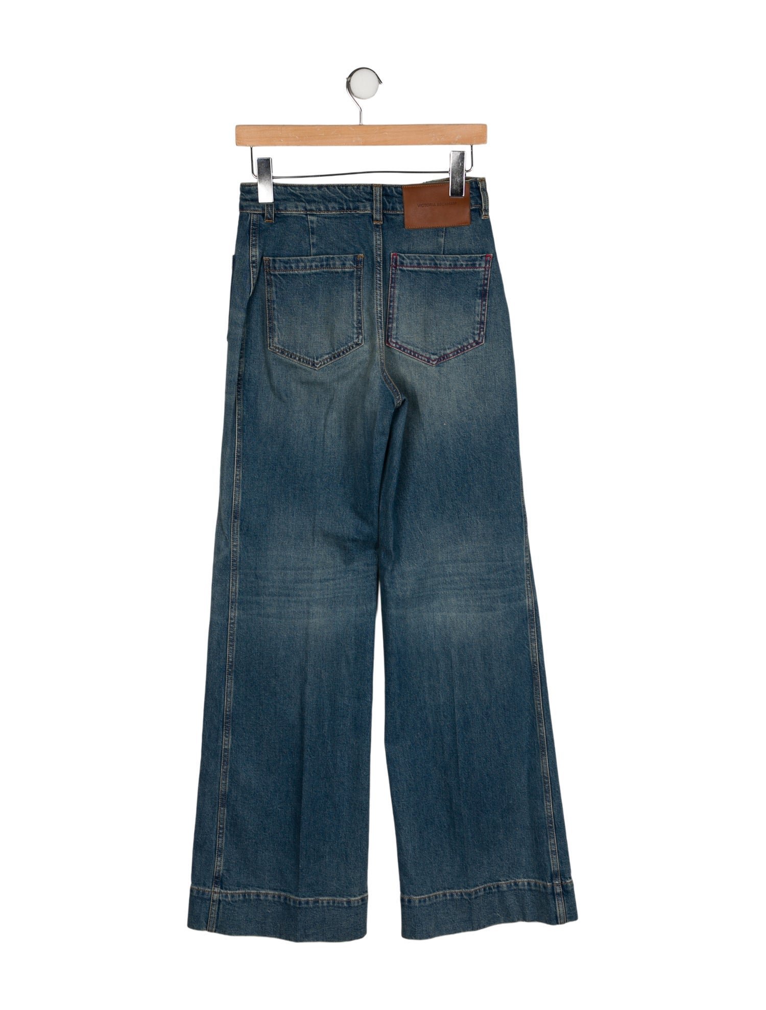 Victoria Beckham Mid-Rise Wide Leg Jeans