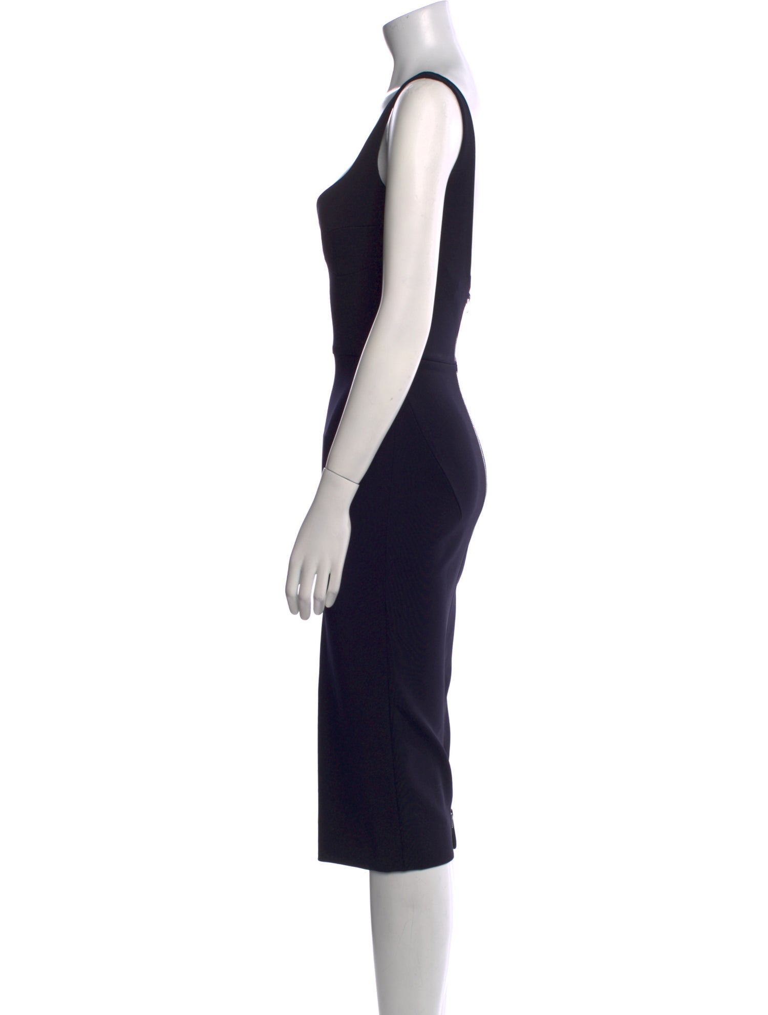 Victoria Beckham Square Neckline Midi Length Dress