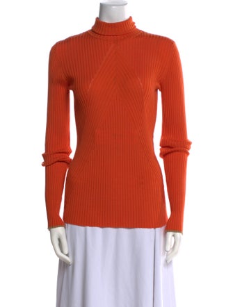 Victoria Beckham Virgin Wool Mock Neck Top