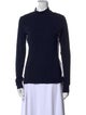 Victoria Beckham Mock Neck Long Sleeve Top