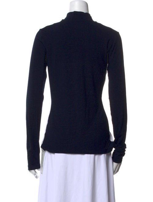 Victoria Beckham Mock Neck Long Sleeve Top