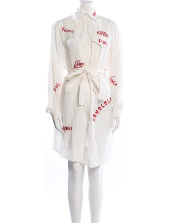 Victoria Beckham Graphic Print Knee-Length Dress