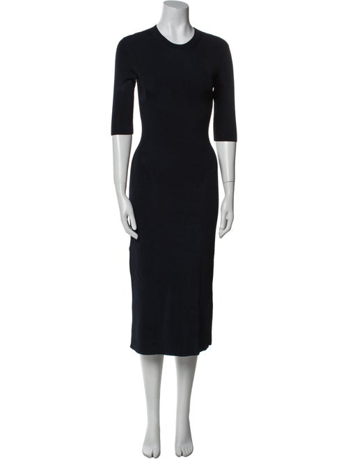 Victoria Beckham Crew Neck Midi Length Dress