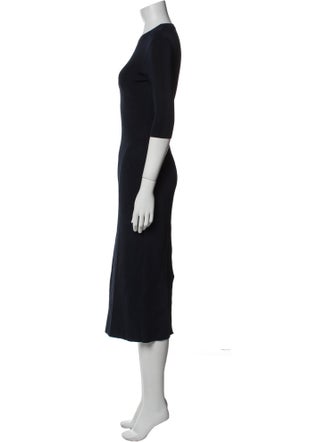 Victoria Beckham Crew Neck Midi Length Dress