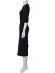 Victoria Beckham Crew Neck Midi Length Dress