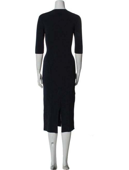 Victoria Beckham Crew Neck Midi Length Dress