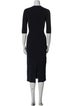 Victoria Beckham Crew Neck Midi Length Dress