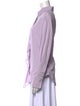 Victoria Beckham Silk Long Sleeve Button-Up Top