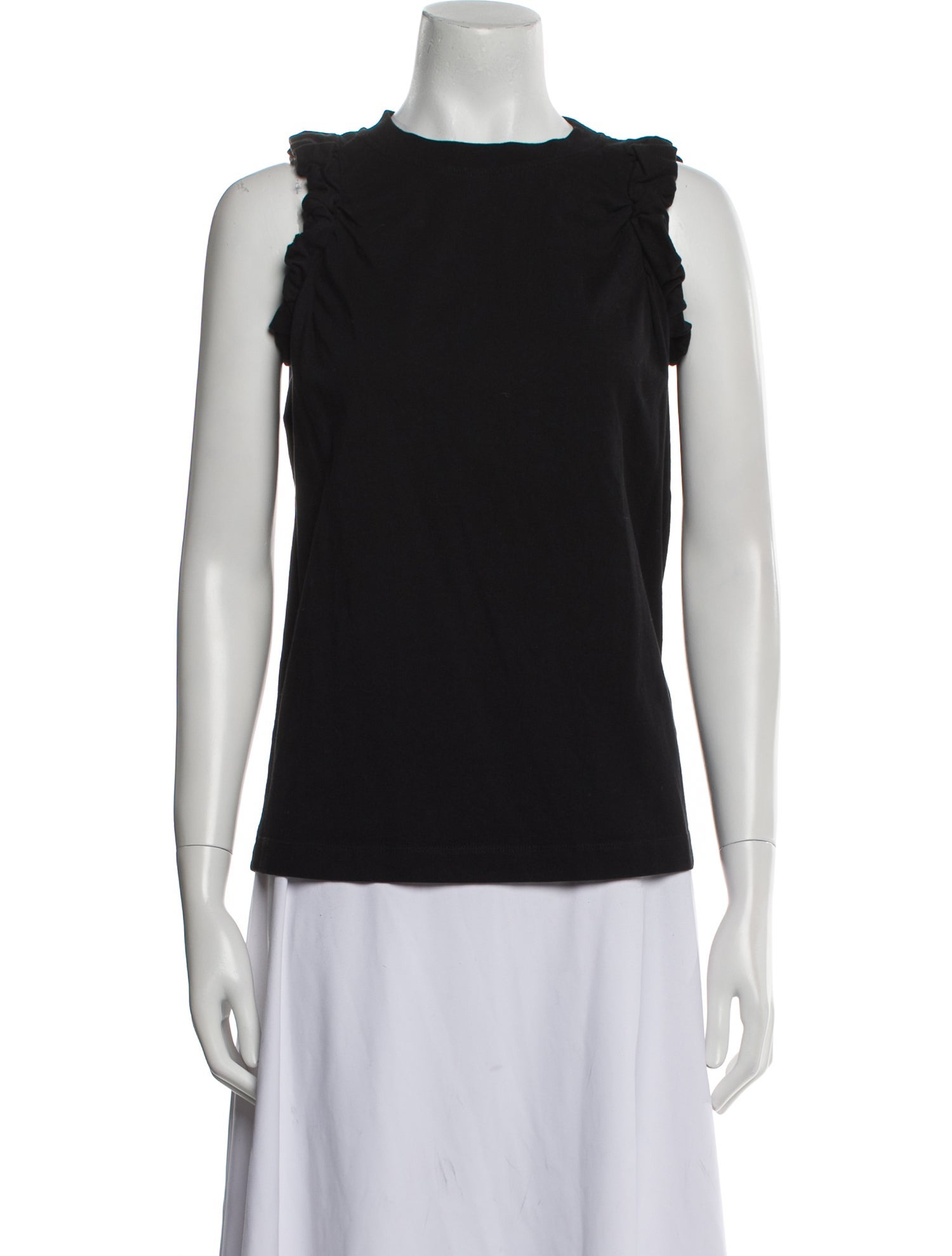 Victoria Beckham Bateau Neckline Sleeveless Top