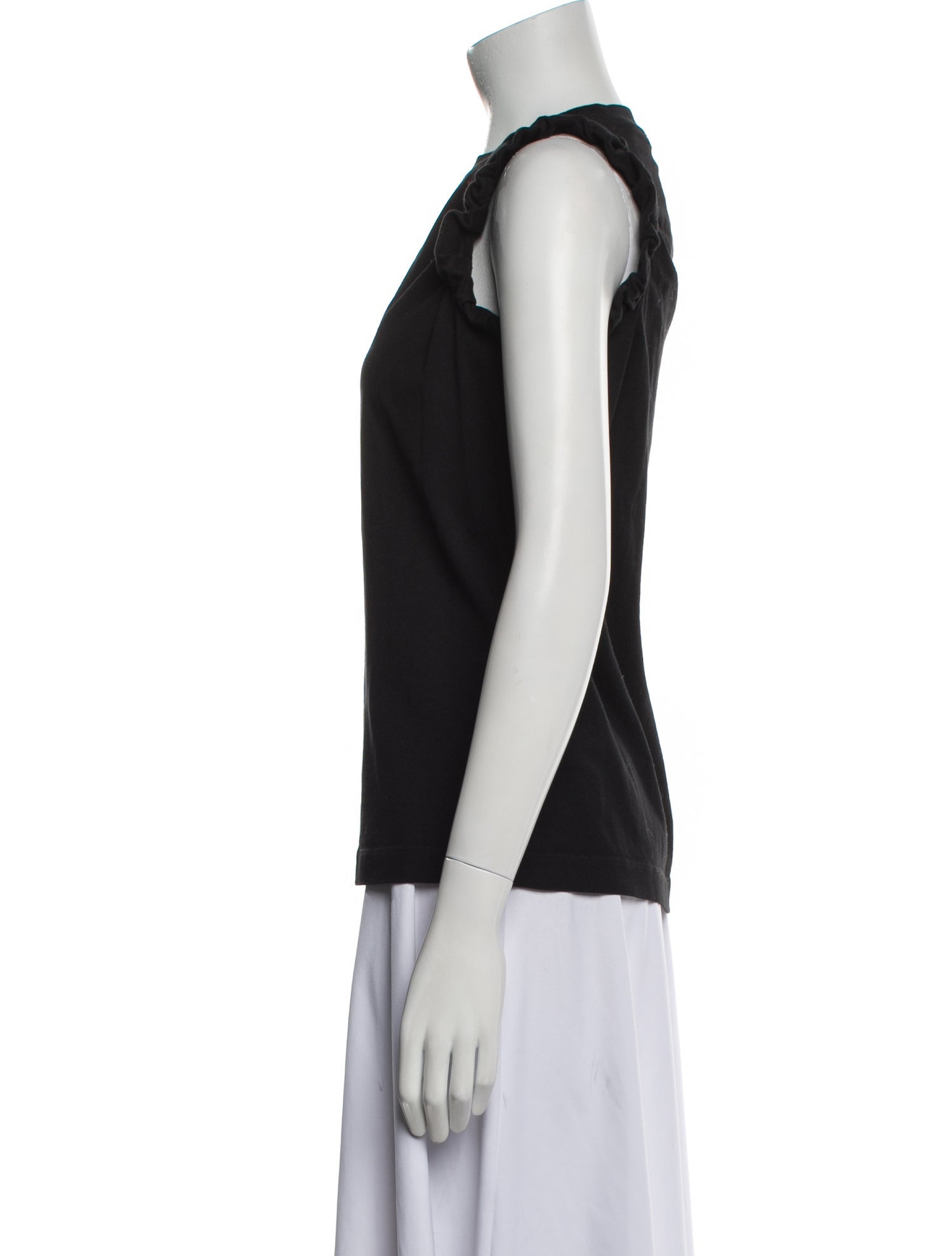 Victoria Beckham Bateau Neckline Sleeveless Top