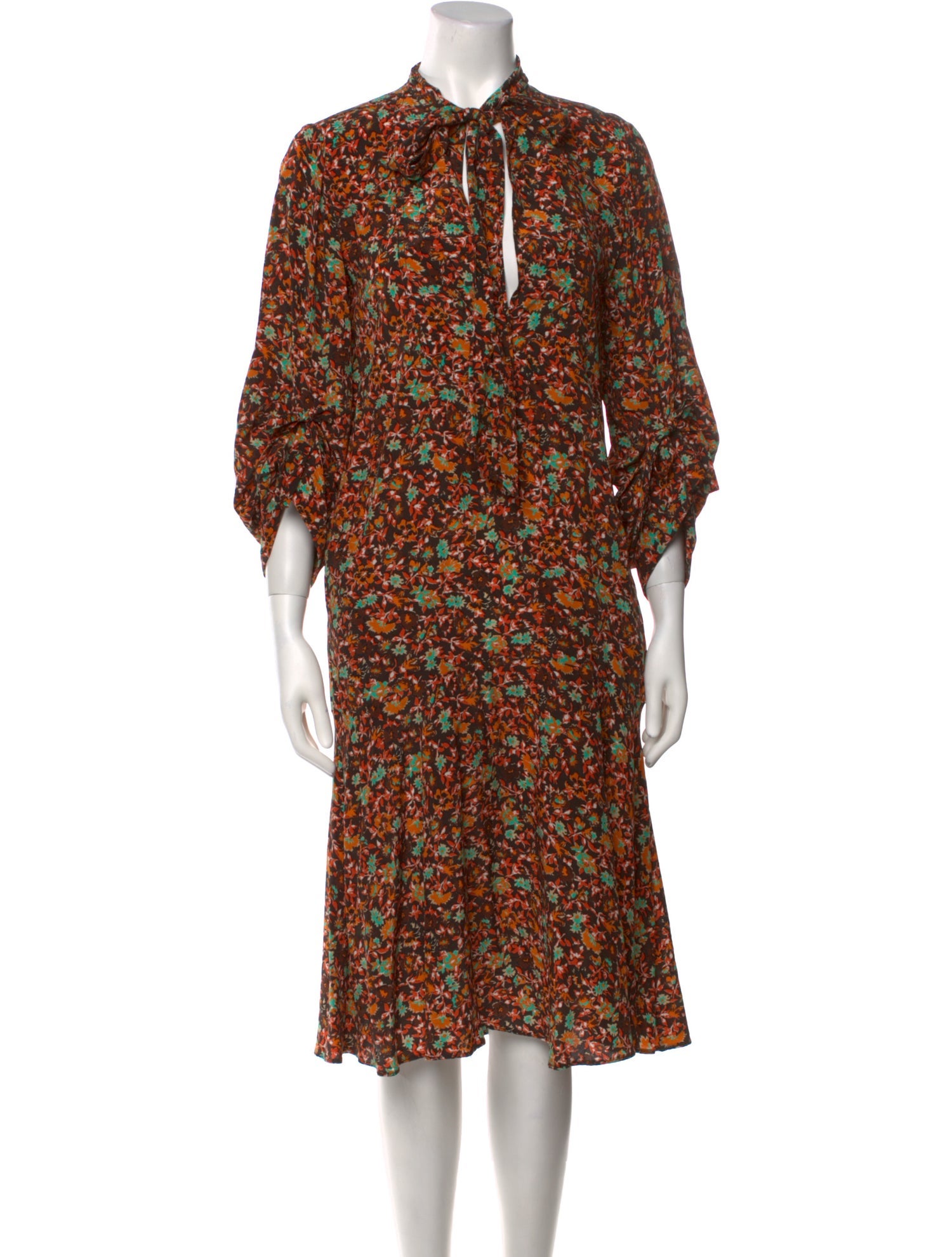 Victoria Beckham Silk Knee-Length Dress