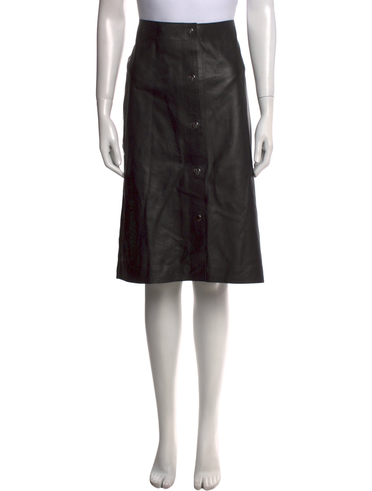 Victoria Beckham Leather Knee-Length Skirt w/ Tags