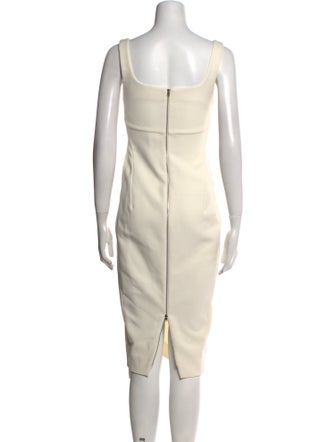 Victoria Beckham Square Neckline Midi Length Dress
