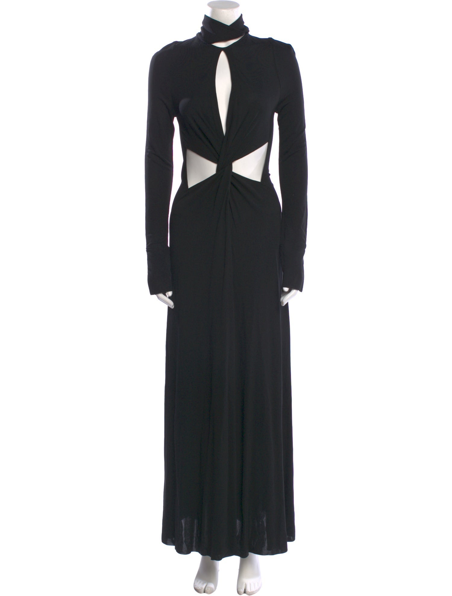 Victoria Beckham Mock Neck Long Dress