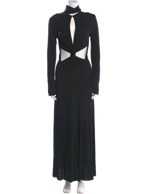Victoria Beckham Mock Neck Long Dress