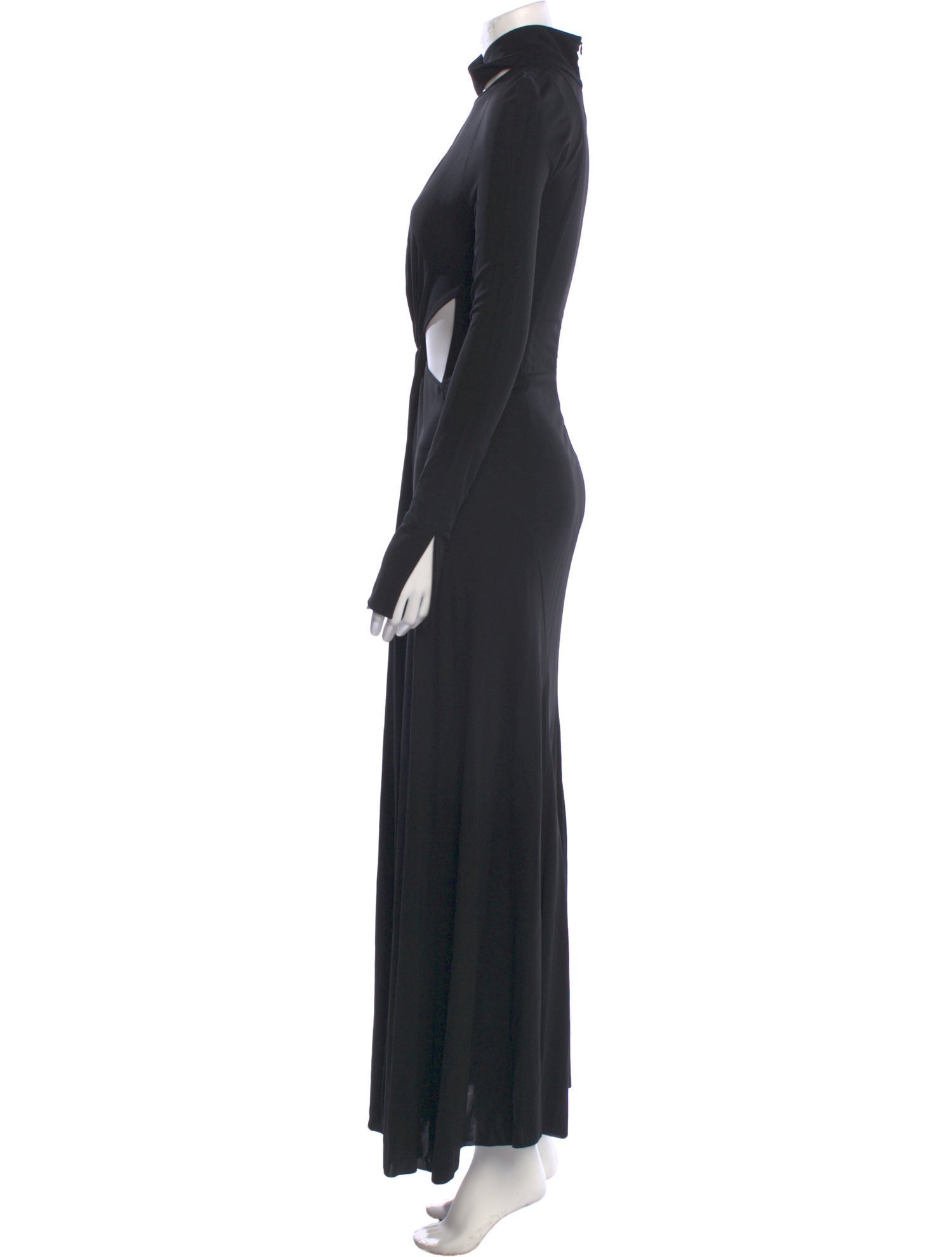 Victoria Beckham Mock Neck Long Dress