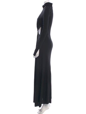 Victoria Beckham Mock Neck Long Dress
