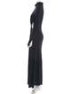 Victoria Beckham Mock Neck Long Dress