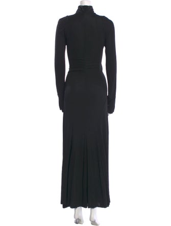 Victoria Beckham Mock Neck Long Dress