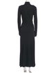 Victoria Beckham Mock Neck Long Dress
