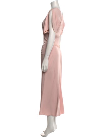 Victoria Beckham Crew Neck Long Dress