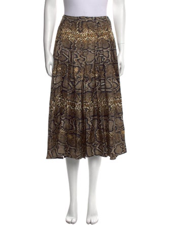 Victoria Beckham Silk Midi Length Skirt