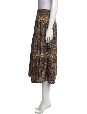 Victoria Beckham Silk Midi Length Skirt